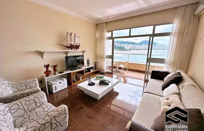 Lindo apto, frente mar - 150m², reformado, com linda vista!