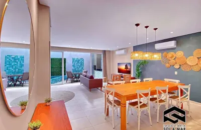 Casa alto padrão com área gourmet privativa, à 150m do mar!