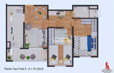Apartamento com 2 dormitórios à venda, 57 m² por r$ 299.800,00 - jardim santa maria - jacareí/sp