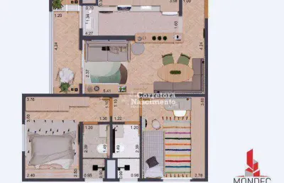 Apartamento com 2 dormitórios à venda, 61 m² por r$ 335.110,00 - jardim santa maria - jacareí/sp