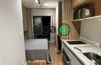 Apartamento (studio) mobiliado com para locação no brooklin  na rua sempre vivas