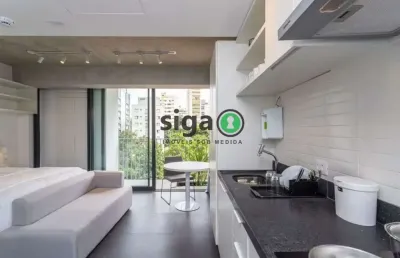 Studio de 28m², com 1 quarto, 1 banheiro e sem vaga na vila madalena