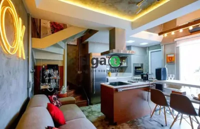 Apartamento duplex a venda, na vila andrade, com 1 suite, 2 vagas