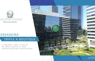 Conjunto comercial 674m²  para locação no rochavera coporate no brooklin chucri zaidan