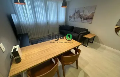 Apartamento 38m² para locação mobiliado, localizado na chácara santo antônio, são paulo