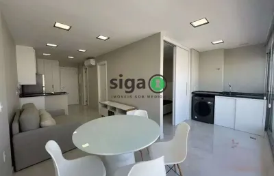 Apto com 49m², com 1 suite, lavabo, 1 vaga de garagem, no bairro paraiso, mobiliado