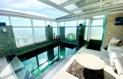 Cobertura cinematográfica tatuapé 225 m² 03 suítes - 05 vagas + depósito mobiliada
