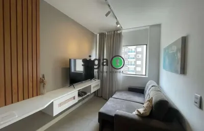 Apartamento mobiliado de 76m, 2 quartos e 1 vaga para locação na vila olímpia