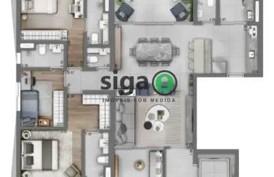 Apartamento 143m² 3 suítes na vila olímpia com varanda e 2 vagas, rua funchal