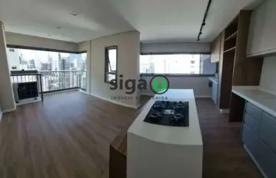 Apto para locação em moema com 61m², 2 quartos, sendo 1 suite e 1 vaga, semi mobiliado.