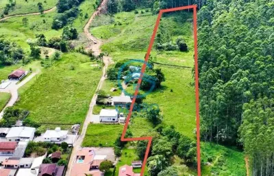 Área para sítio em meio a natureza com riacho e terreno de 16.656m² à venda em tijucas/sc