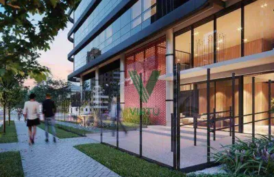 Apartamento com 1 dormitório para alugar, 25 m² por r$ 2.950,00/mês - alto da glória - curitiba/pr