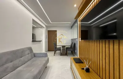 Apartamento canto do forte praia grande 1 quarto 1 suíte 2 banheiros vista livre