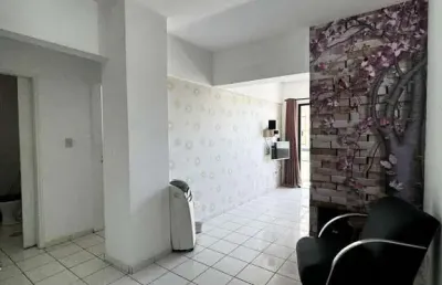 Apartamento tupi praia grande 1 dormitório grande vista mar pé na areia