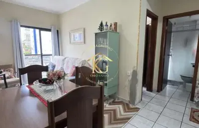 Apartamento semimobiliado de 1 quarto no bairro canto do forte, praia grande