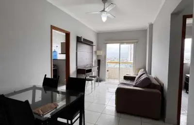 Apartamento semimobiliado de 1 quarto em tupi, praia grande, são paulo