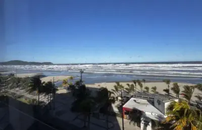 Apartamento aviação praia grande 2 dormitórios 1 suíte pé na areia vista mar