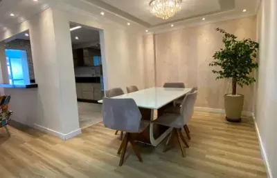 Apartamento de 3 quartos mobiliado em aviação, praia grande - sp
