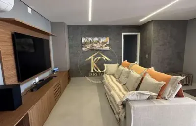 Apartamento mobiliado de 3 quartos, 3 suítes e 2 vagas aviação - praia grande