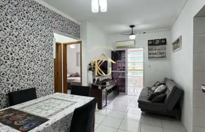 Apartamento tupi praia grande 1 dormitório sacada e churrasqueira a carvão