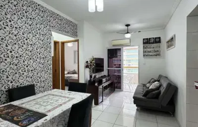 Apartamento tupi praia grande 1 dormitório sacada e churrasqueira a carvão