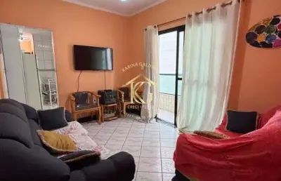 Apartamento 1 dormitório amplo na guilhermina- praia grande