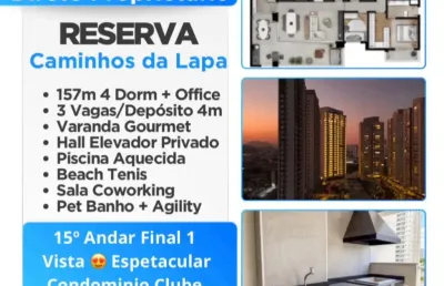 Reserva 157m 4 Dorms 2 Suites 3 Vagas  4m depósito