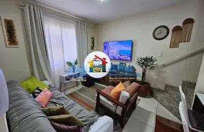 Belo sobrado em condomínio com 2 dormitórios e 1 vaga na vila joaniza!