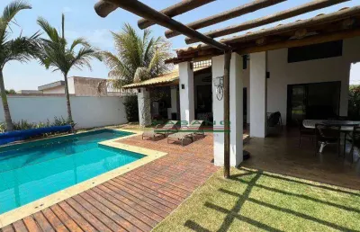Casa em condomínio em rifaina - mobiliada e equipada - 4 suítes - piscina - varanda gourmet