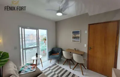 Flat com 1 dormitório para alugar, 41 m² por r$ 3.300,00/mês - boqueirão - praia grande/sp