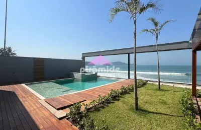 Casa com 3 dormitórios à venda pé na areia por r$ 4.200.000 - massaguaçu - caraguatatuba/sp