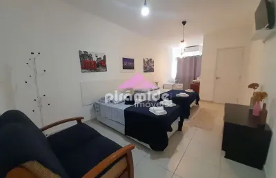 Kitnet com 1 dormitório para alugar, 30 m² por r$ 1.800,00/mês - centro - caraguatatuba/sp