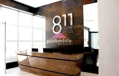 Sala para alugar, offices 811, com ar condicionado, sacada, 2 vagas de garagem.