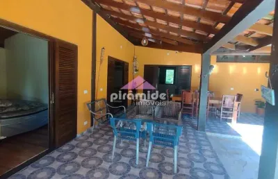 Chácara com 4 dormitórios à venda, 1500 m² por r$ 1.300.000,00 - praia de camburí - são sebastião/s