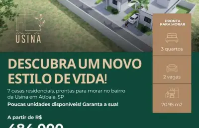 Casa em condomínio para venda em atibaia, jardim paraíso da usina, 3 dormitórios, 1 suíte, 2 banheiros, 2 vagas