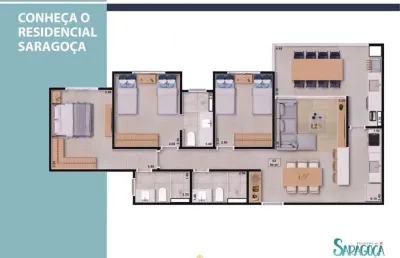 Unidade 1º andar - apto 94m² - 3 dorm/2 suítes - sumaré - caraguatatuba-sp