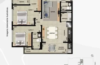 Apartamento com 2 quartos à venda em Itaguá, Ubatuba 