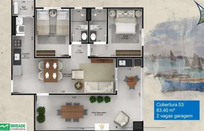 Cobertura - 2dorm/1suíte -83,40m² - centro - ubatuba-sp