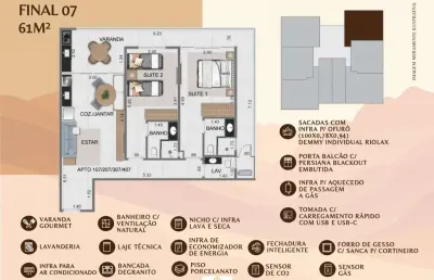 Apto 2 dorm/2suítes- 72,00m² - tenório - ubatuba-sp