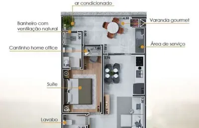 1dorm/1 suíte -43,98m² , praia do perequê-açu, ubatuba-sp