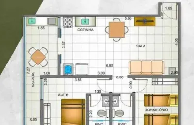 2dorm/1 suíte - 64m², praia do perequê-açu, ubatuba-sp