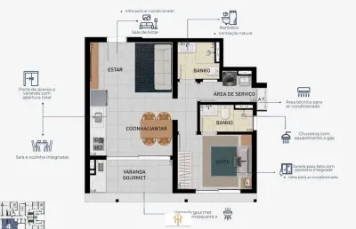 Apartamento com 1 quarto à venda na Avenida Arthur Costa Filho, 155, Centro, Caraguatatuba