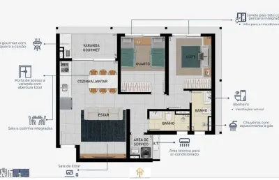 Apartamento com 2 quartos à venda na Avenida Arthur Costa Filho, 155, Centro, Caraguatatuba