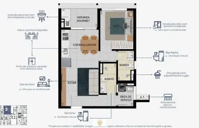 Apartamento com 1 quarto à venda na Avenida Arthur Costa Filho, 155, Centro, Caraguatatuba
