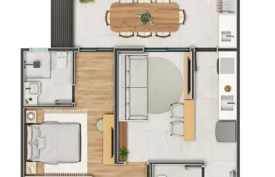 1dorm/suíte, 53,50m² - porto novo, caraguatatuba-sp