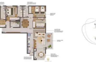 Apto 4dorm/2suítes- 137,17m² - massaguaçu - caraguatatuba-sp