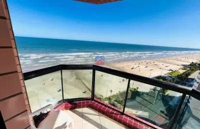 Apartamento frente mar com vista 3 dorms para venda, caiçara