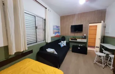 Kitnet com 1 quarto, caiçara, praia grande - r$ 195 mil, cod: 70837632