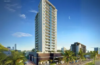 Apartamento frente mar com 3 dormitórios sendo 1 suíte no tabuleiro em barra velha-sc