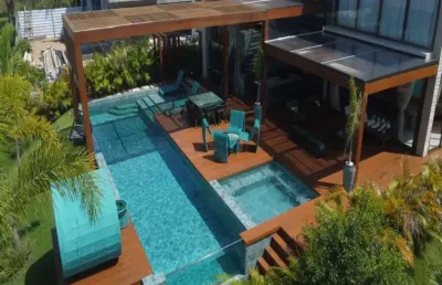 Temporada em casa 6 suíte com alto padrão praia do forte
